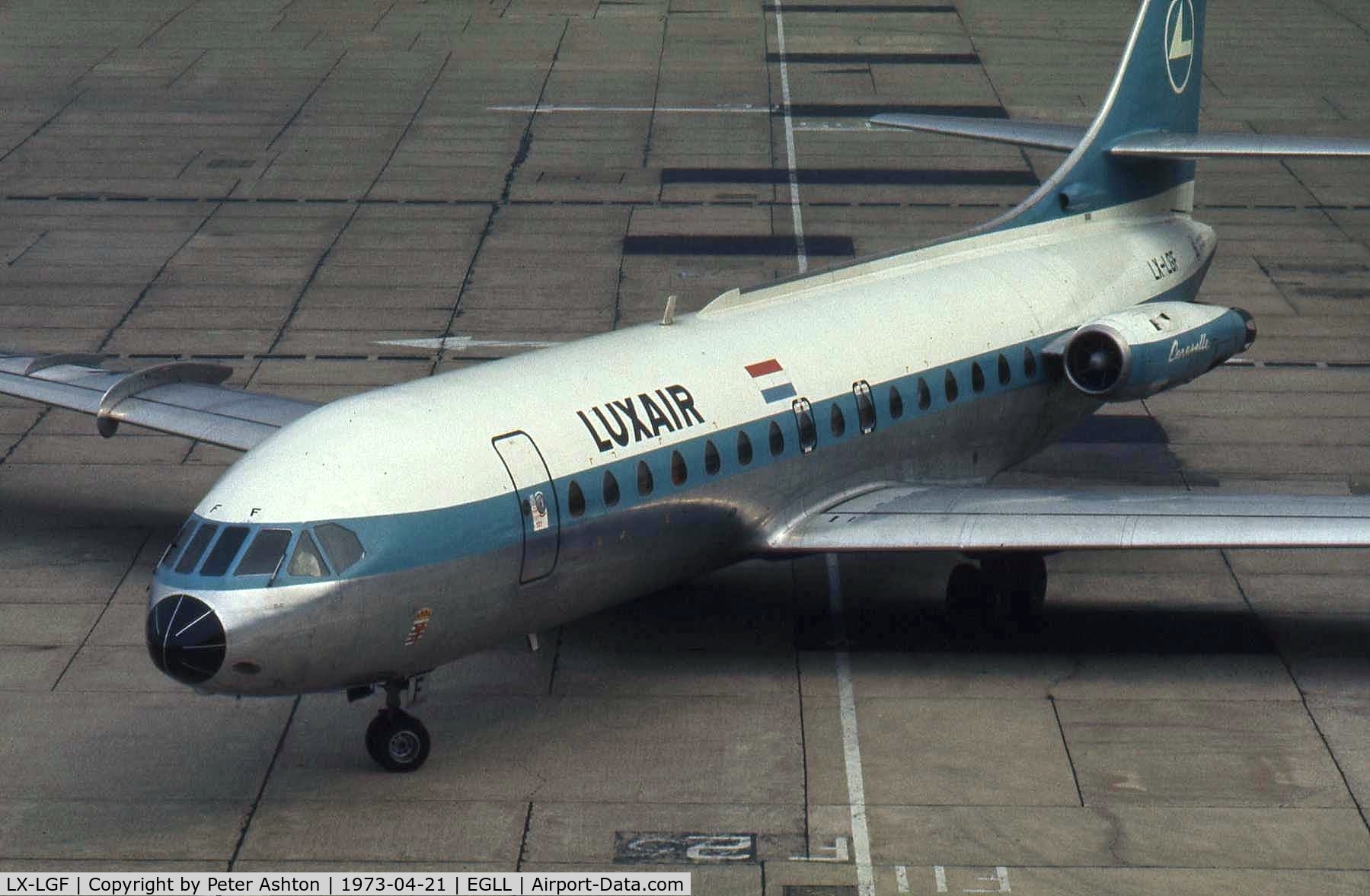 LX-LGF, 1964 Sud Aviation SE-210 Caravelle VI-R C/N 166, Luxair SE210 Caravelle 6R