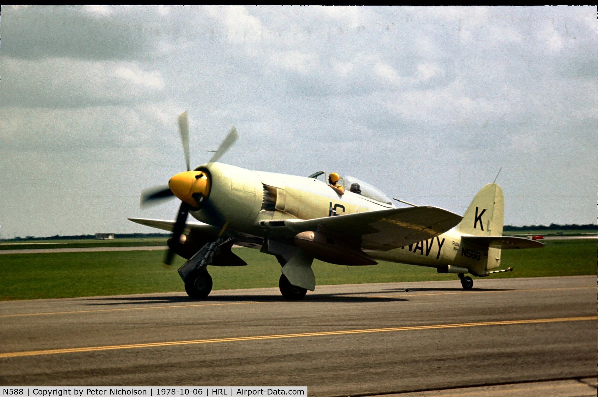 N588, 1951 Hawker Sea Fury FB.11 C/N 41H/636335, Although now exported, it was present at the CAF Airshow at Harlingen in Royal Australian Navy markings