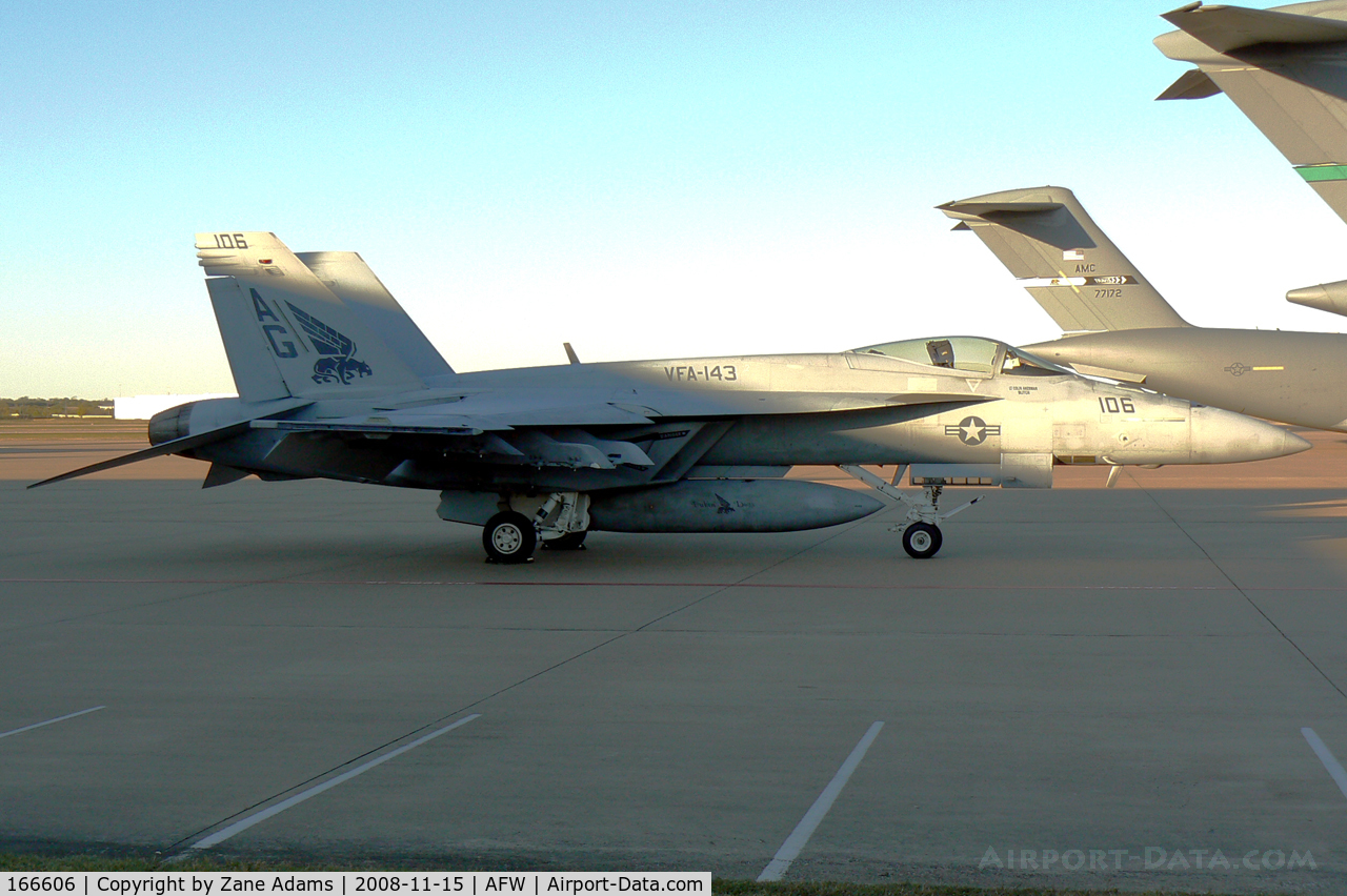 166606, Boeing F/A-18E Super Hornet C/N E102, At Alliance - Fort Worth - F/A-18A VFA-143