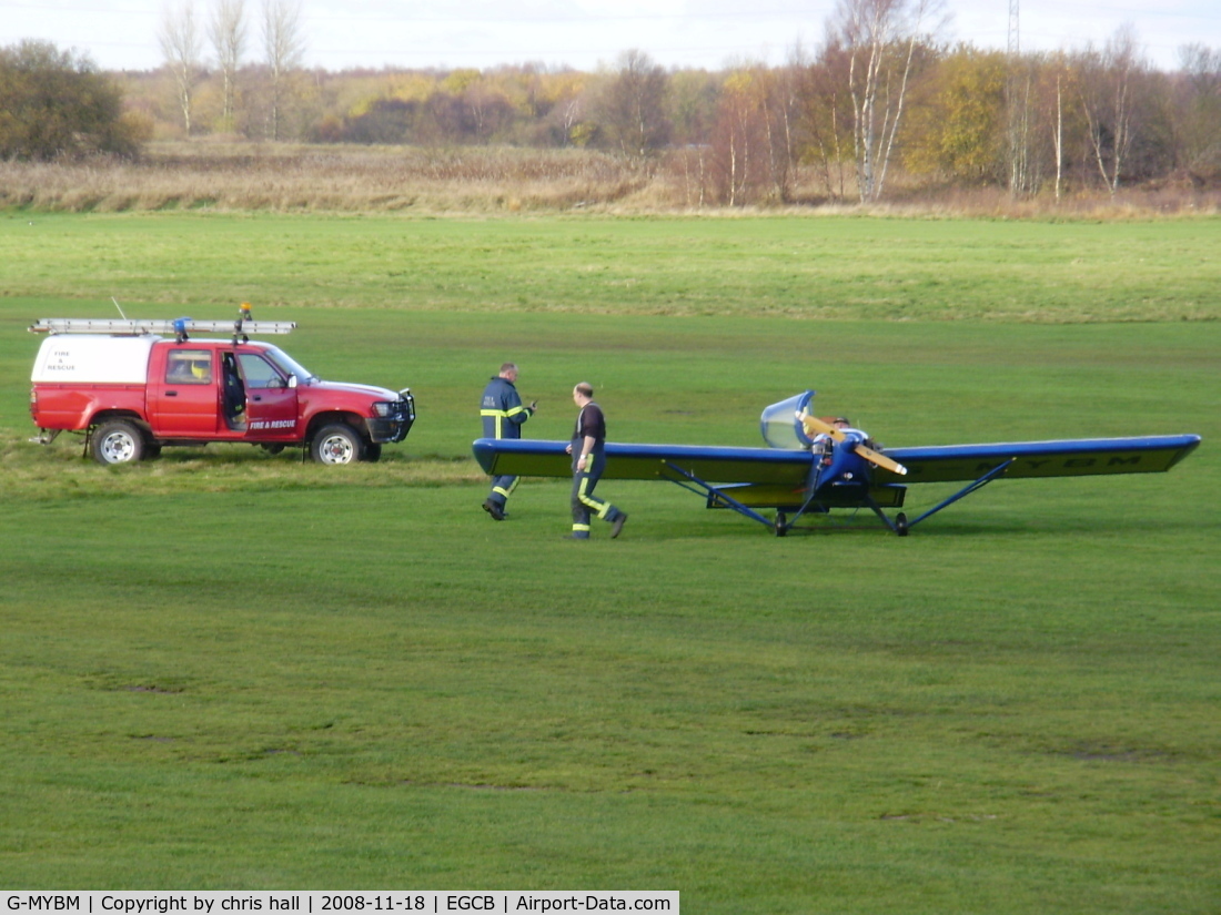 G-MYBM, 1992 Team Mini-Max 91 C/N PFA 186-12212, just after making an emergency landing