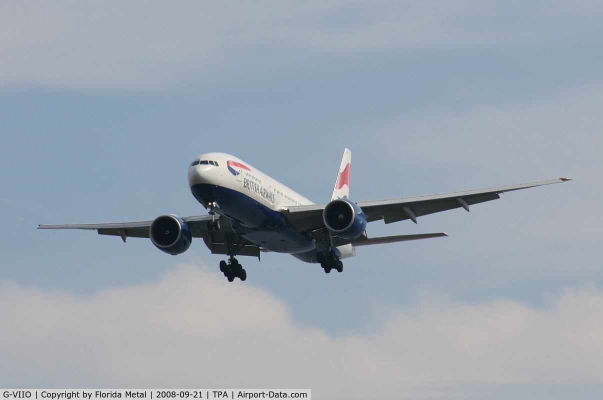 G-VIIO, 1999 Boeing 777-236 C/N 29320, British Airways 777-200 - seens like I get this same BA plane everytime at TPA