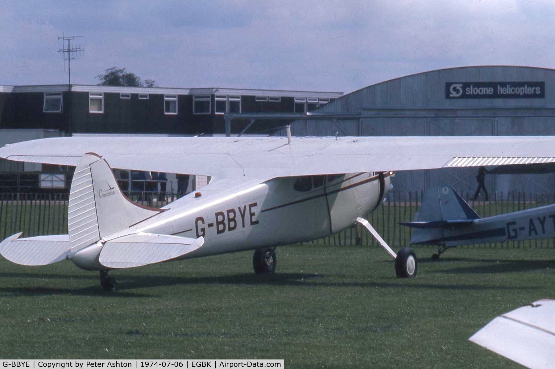 G-BBYE, 1949 Cessna 195 C/N 7550, PFA Rally 1974