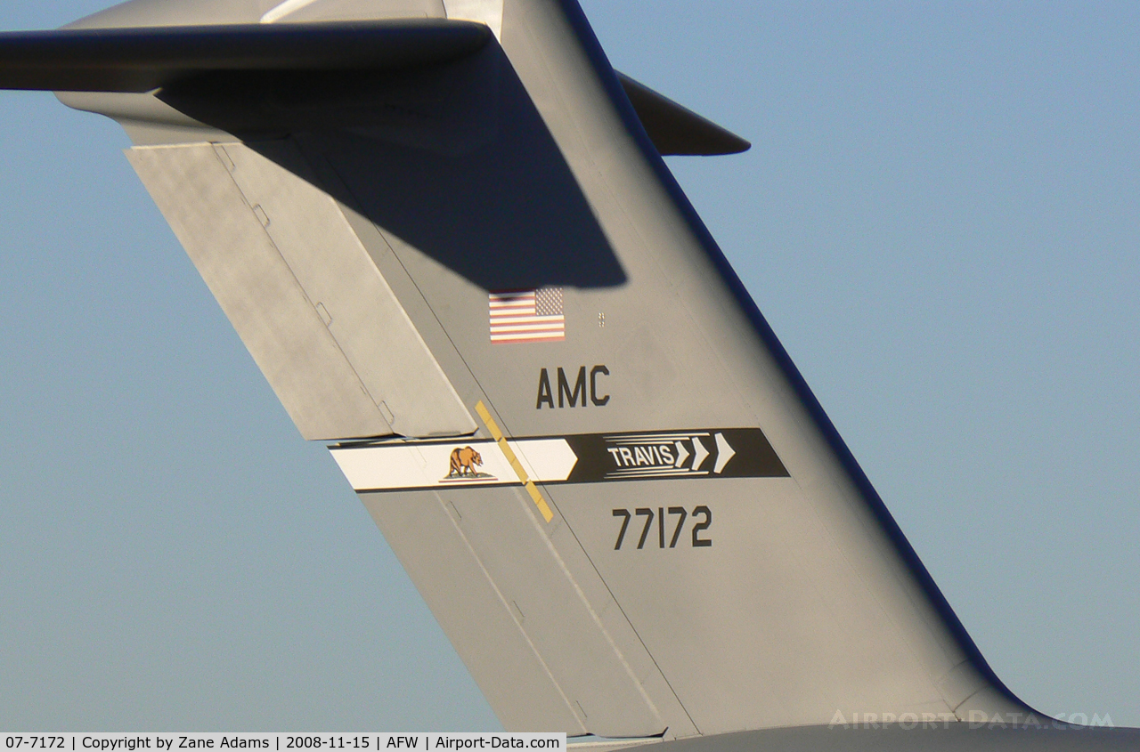 07-7172, 2007 Boeing C-17A Globemaster III C/N P-172, At Alliance - Fort Worth - USAF C-17A