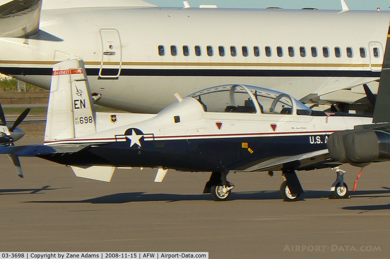 03-3698, 2003 Raytheon T-6A Texan II C/N PT-244, At Alliance - Fort Worth USAF T-6A 89th Flying Training Squadron