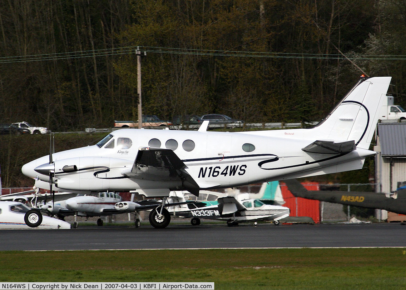 N164WS, Raytheon Aircraft Company C90A C/N LJ-1736, /