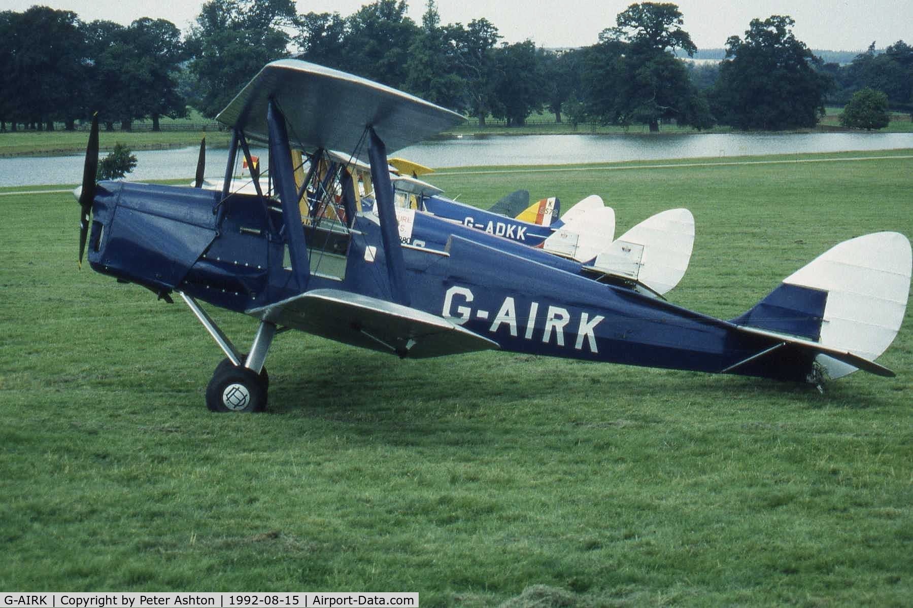 G-AIRK, 1939 De Havilland DH-82A Tiger Moth II C/N 82336, Moth Rally 1992, Woburn Abbey, Bedfordshire, England