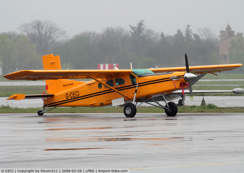 G-CECI, 2000 Pilatus PC-6/B2-H4 Turbo Porter C/N 936, Parked at the General Aviation area...
