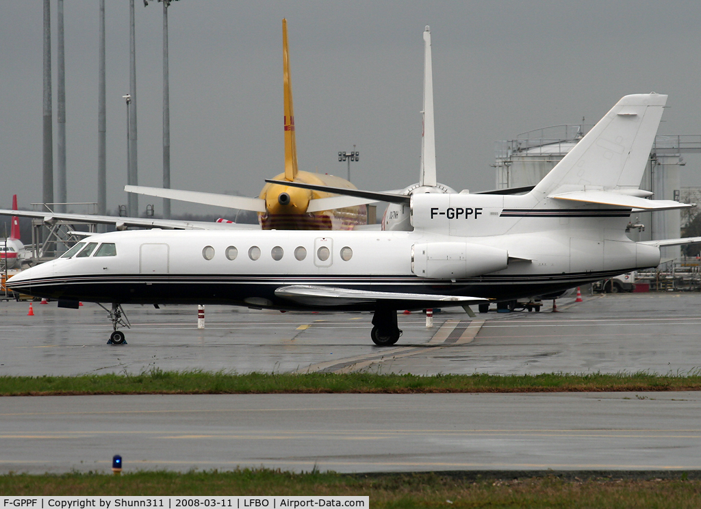 F-GPPF, 1981 Dassault Falcon 50 C/N 65, Parked at the General Aviation area...