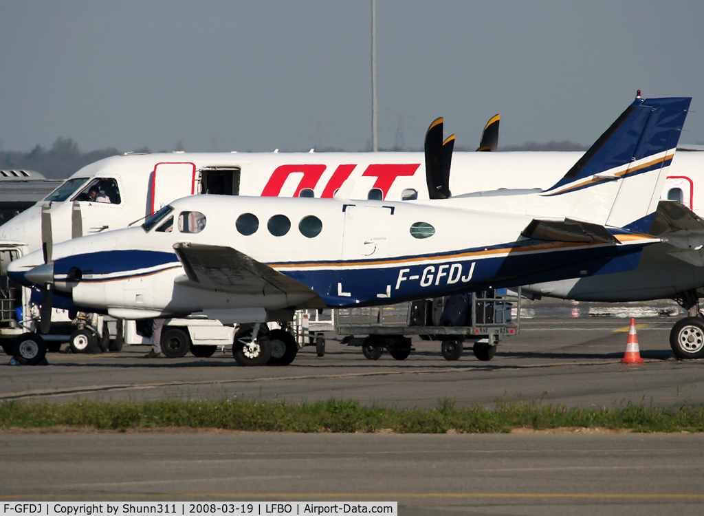 F-GFDJ, 1973 Beech E90 King Air C/N LW-86, Parked at the General Aviation area...