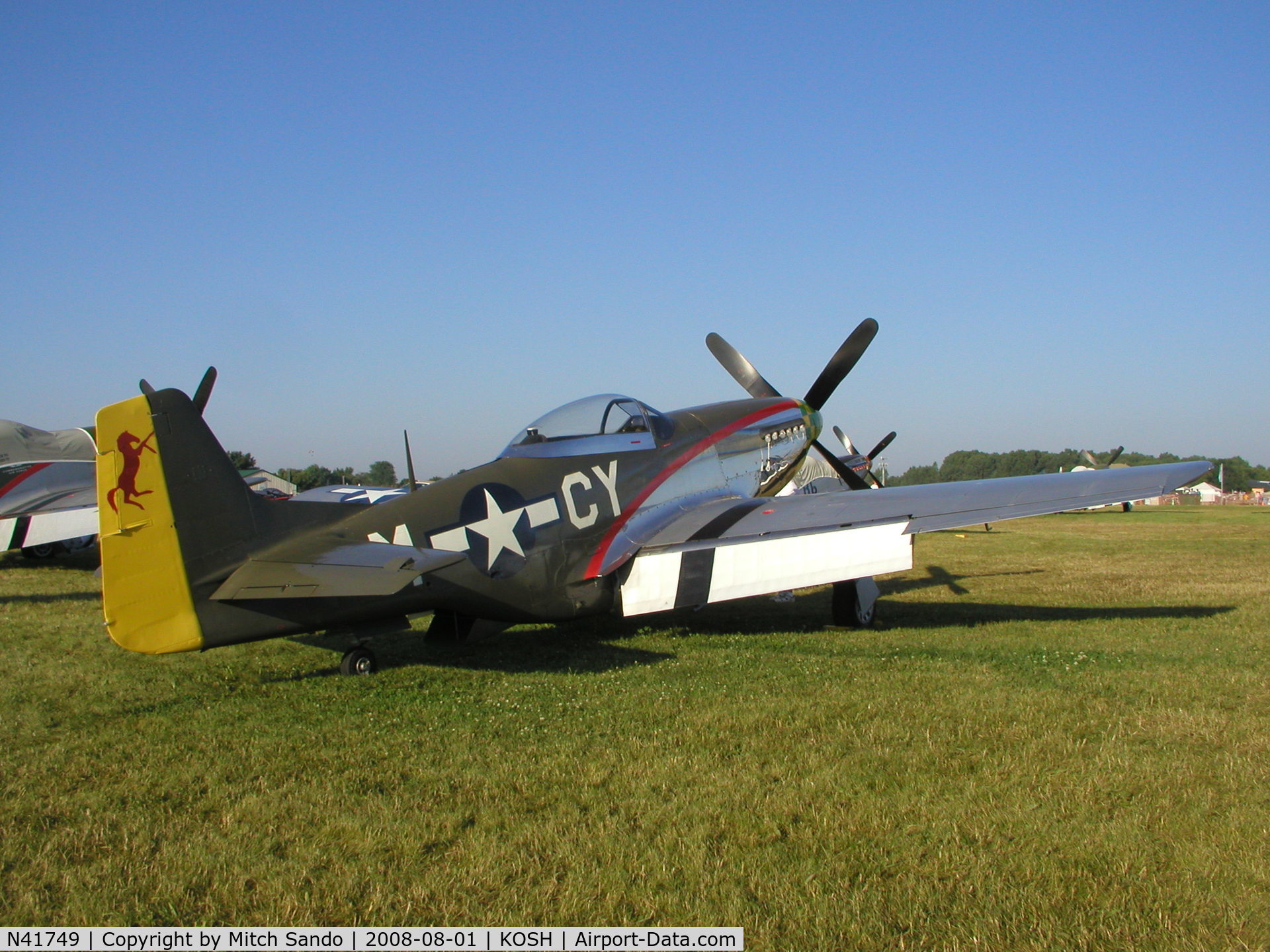 N41749, 1944 North American P-51D Mustang C/N 44-63663, EAA AirVenture 2008.
