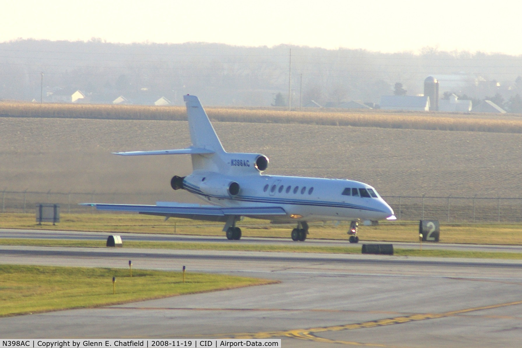 N398AC, 1993 Dassault Falcon 50 C/N 240, Arriving on Runway 31