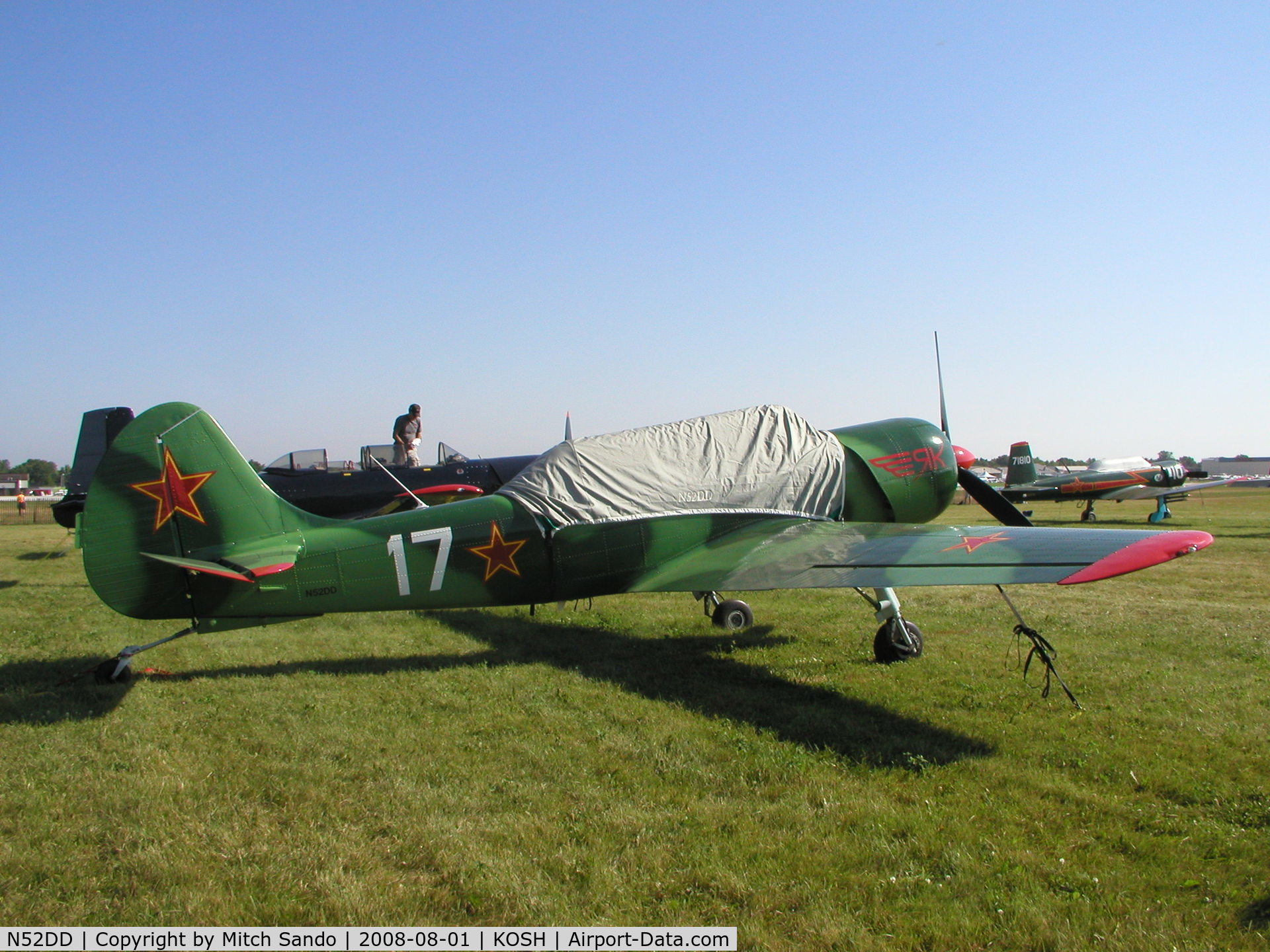 N52DD, 2002 Yakovlev (Aerostar) Yak-52TW C/N 0212404, EAA AirVenture 2008.
