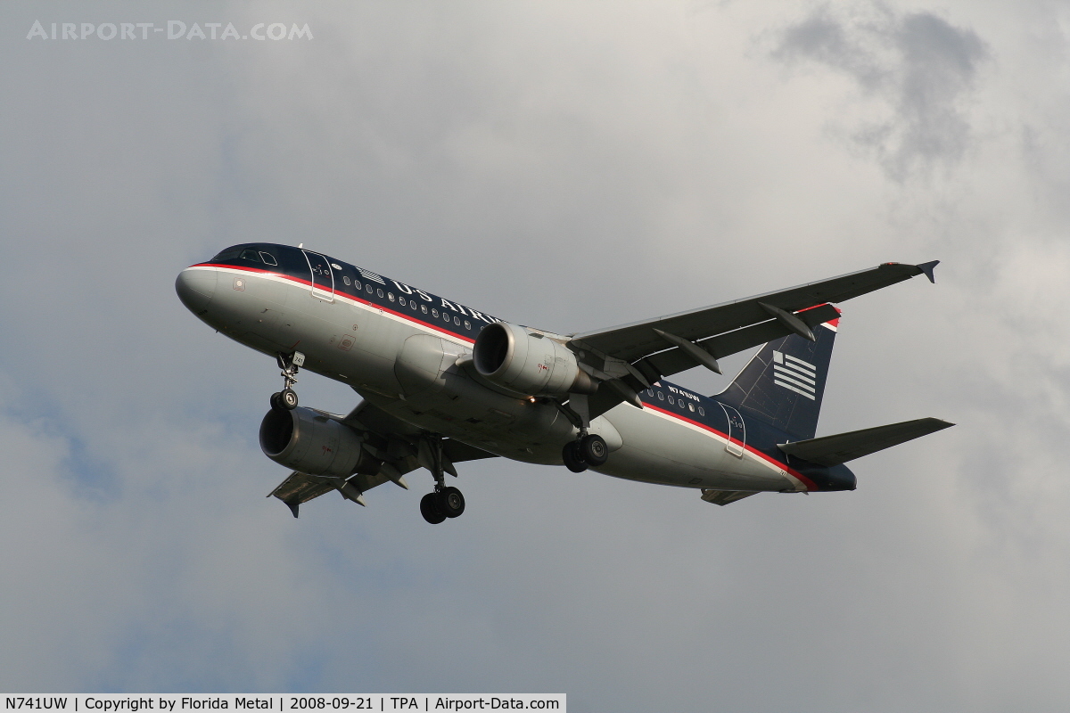N741UW, 2000 Airbus A319-112 C/N 1269, US Airways A319