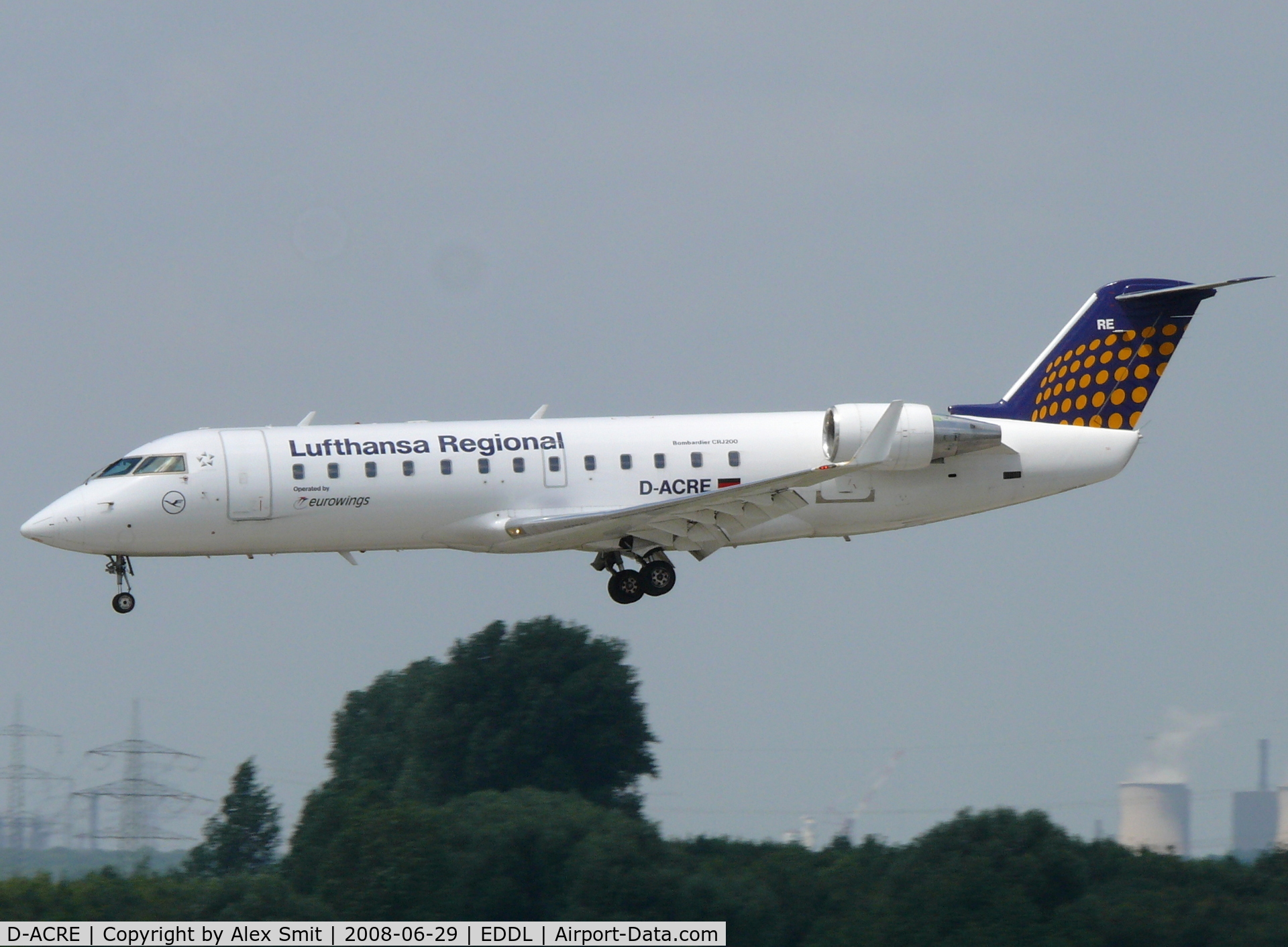 D-ACRE, 2002 Bombardier CRJ-200ER (CL-600-2B19) C/N 7607, Canadair RJ200 D-ACRE Lufthansa Regional