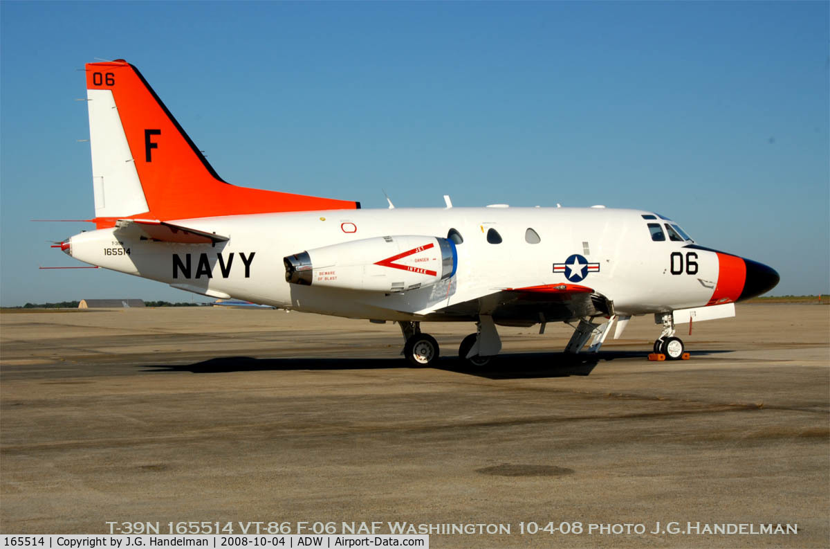 165514, Rockwell T-39N Sabreliner C/N 282-030, T-39N at NAF Washington