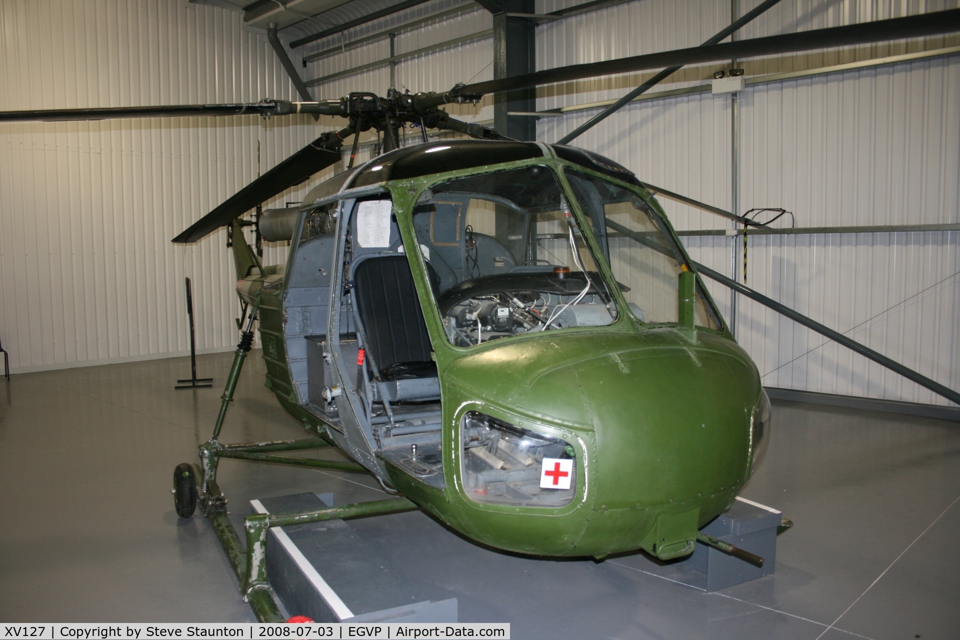 XV127, Westland Scout AH.1 C/N F9702, Taken at the Museum of Army Flying, Middle Wallop July 2008.