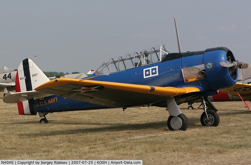 N40HS, 1940 North American SNJ-2 C/N 2027, EAA AirVenture 2007