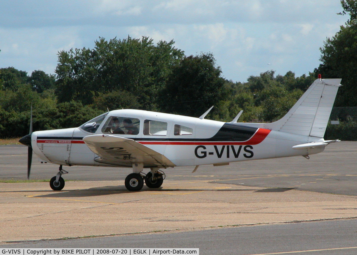 G-VIVS, 1976 Piper PA-28-151 Cherokee Warrior C/N 28-7615377, ABOUT TO COMMENCE ENGINE CHECKS