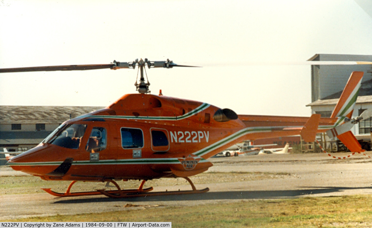 N222PV, Bell 222UT C/N 47510, Pumpkin Air Bell 222 at Meacham Field