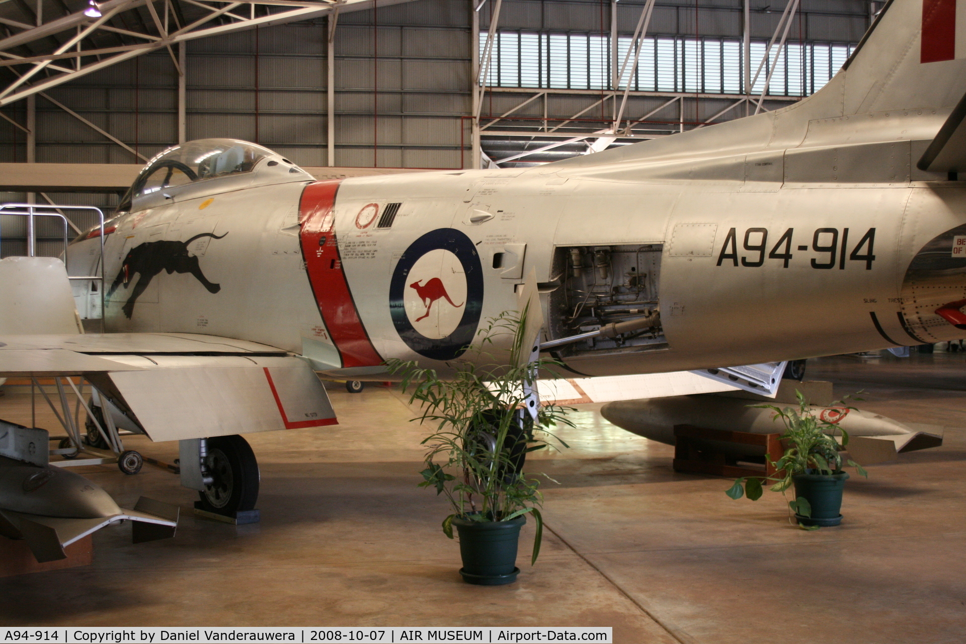 A94-914, 1954 Commonwealth CA-27 Sabre Mk.32 C/N CA27-14, Displayed in Austalian Aviation Heritage Centre - Winnellie NT