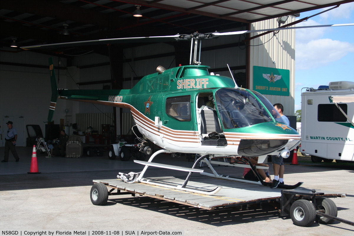 N58GD, 1970 Bell OH-58A Kiowa C/N 70-15458, Martin County Sherriff Bell OH-58A (Bell 206)