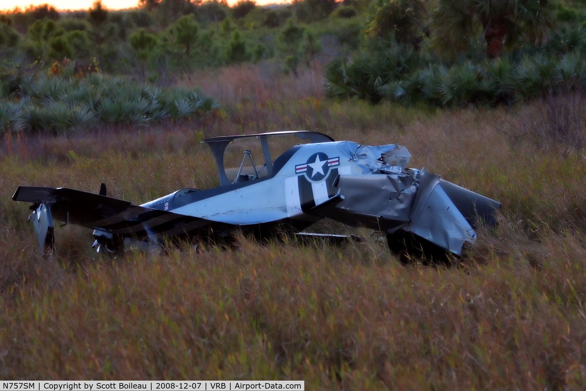 N757SM, 2007 Team Rocket F1 EVO Rocket C/N 150, The wreckage of a single engine F1 Rocket EVO lays in a marshy area of the St.Sebastian River Preserve after the pilot and only occupant made an emergency landing after loosing power of his aircraft at an altitude of around 1000 ft Sunday afternoon. The p