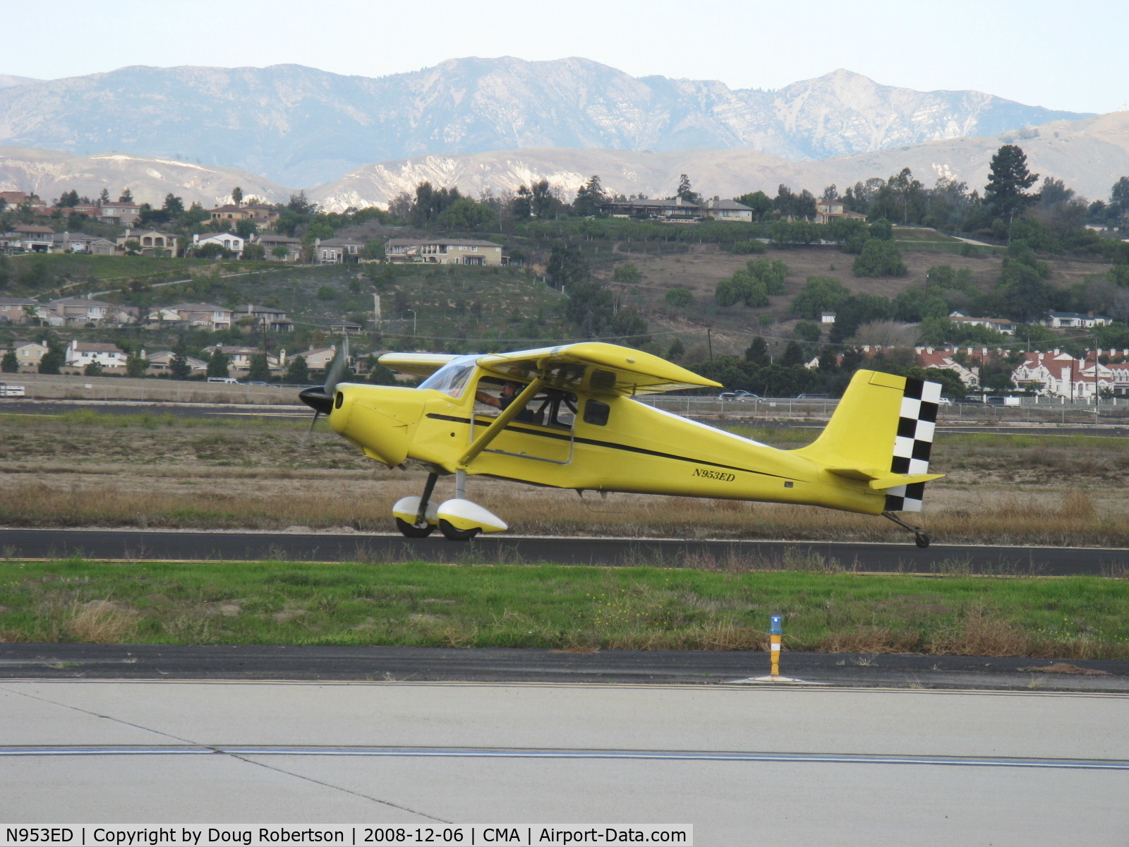 N953ED, 2008 Murphy Elite C/N 639E, 2008 Hirsty Murphy ELITE, a second generation REBEL. Experimental class, taxi to Rwy 26