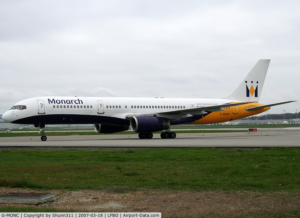 G-MONC, 1983 Boeing 757-2T7 C/N 22781, Rolling to the terminal...