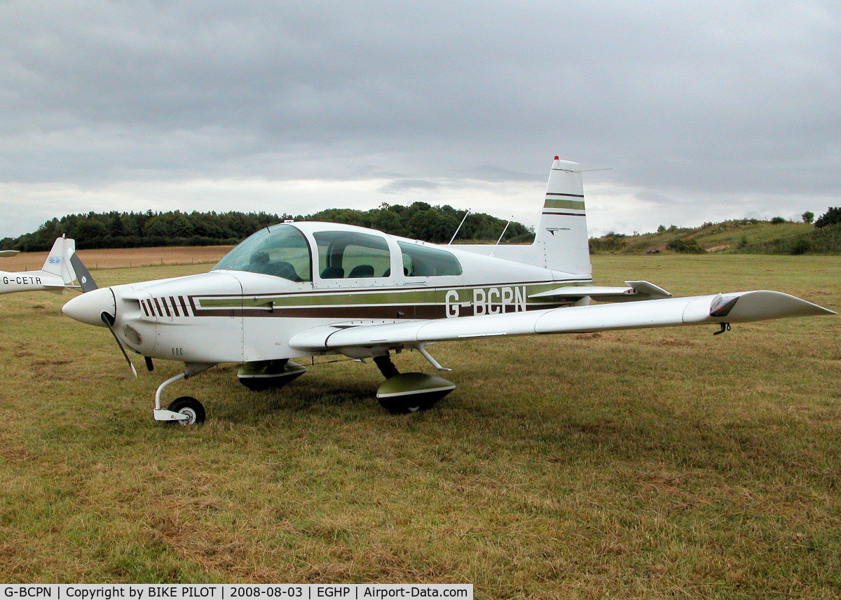 G-BCPN, 1974 Grumman American AA-5 Traveler C/N AA5-0665, VISITOR TO THE MICROLIGHT TRADE FAIR