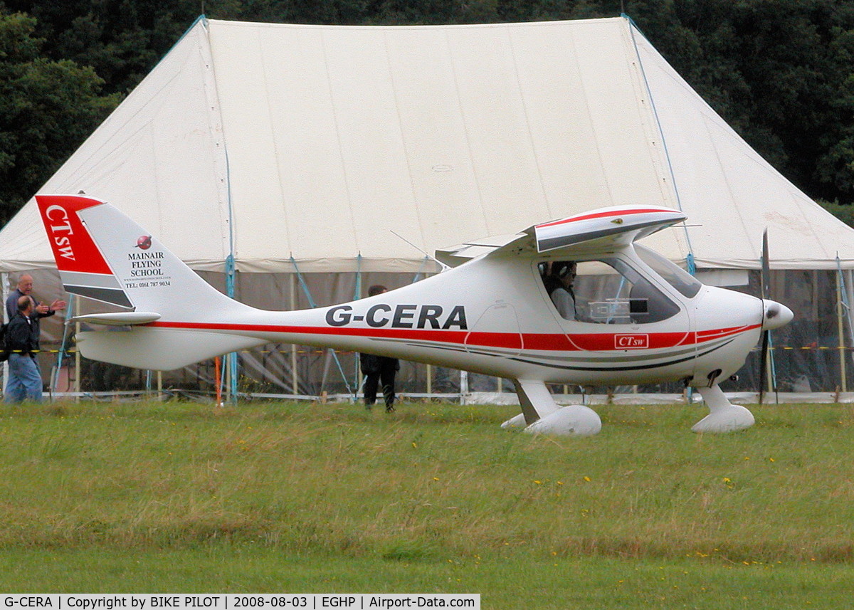 G-CERA, 2007 Flight Design CTSW C/N 8287, ONE OF TWO OF THESE STUBBY LITTLE AIRCRAFT AT THE MICROLIGHT TRADE FAIR. AIRCRAFT CRASHED AND WAS W/O AFTER ENGINE FAILURE 30 JUNE 2009 BOTH ON BOARD OK.