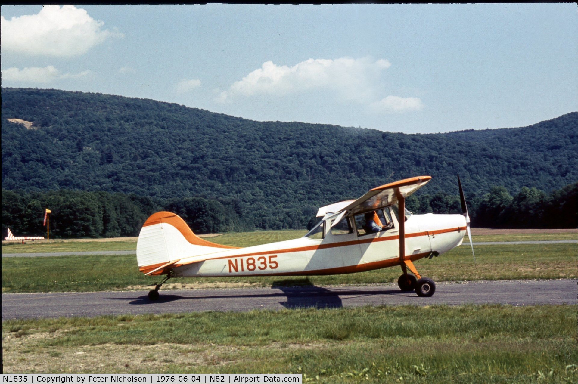 N1835, 1965 Cessna Ector 305A C/N 2007, Was in use at Wurtsboro in the summer of 1976.