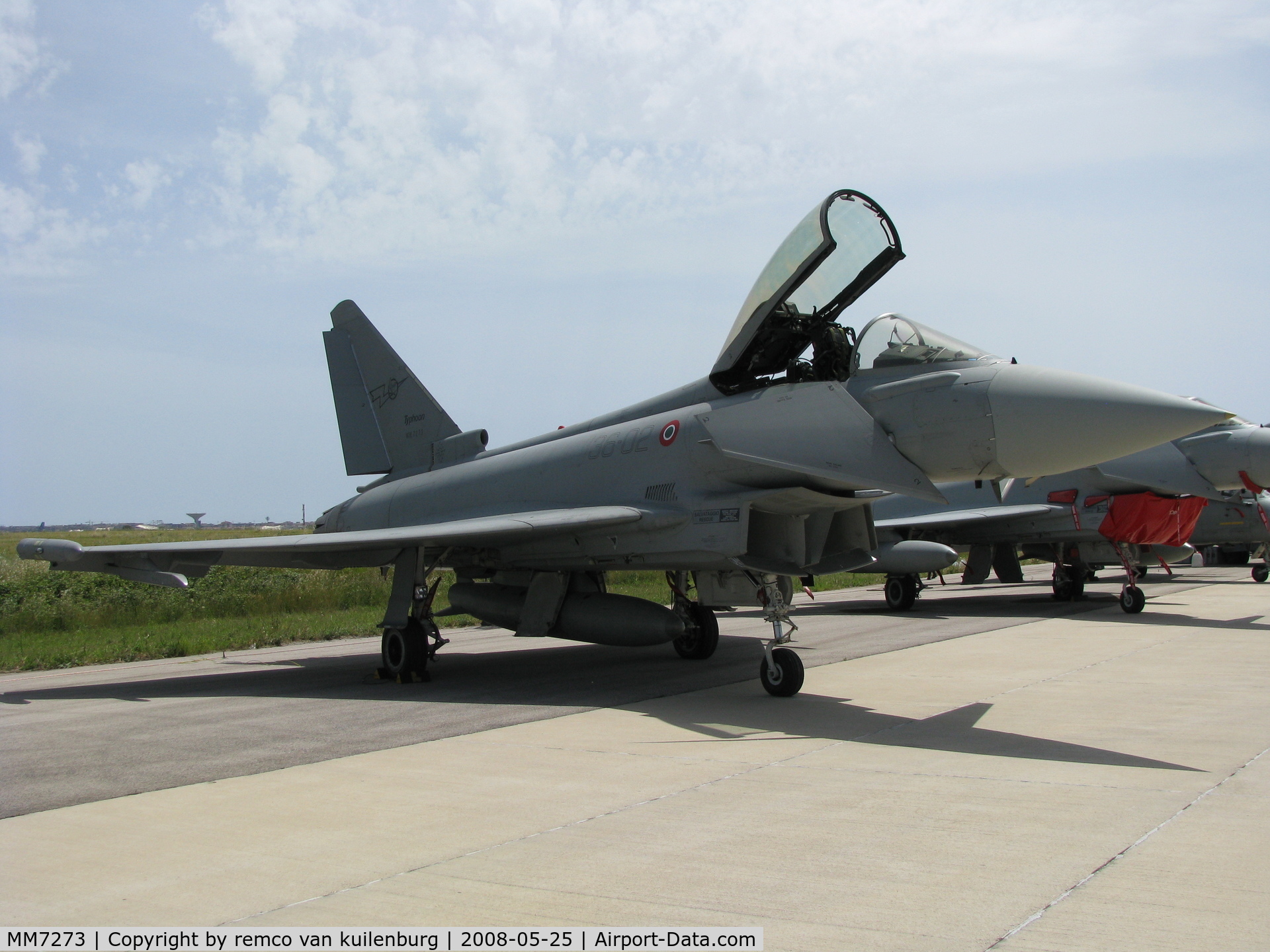 MM7273, 2005 Eurofighter EF-2000 Typhoon S C/N IS005, on a sunny open day at Pratica di Mare