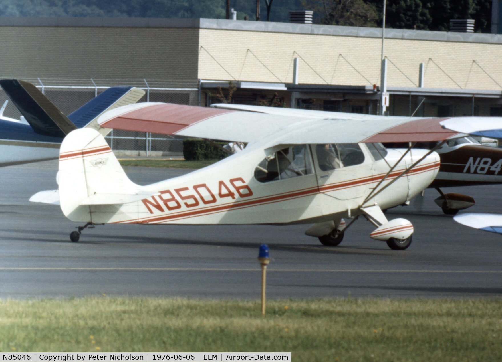 N85046, 1946 Aeronca 7AC Champion C/N 7AC-3773, This Aeronca was seen in the summer of 1976 at Chemung County Airport, now known as Elmira Corning Regional Airport.
