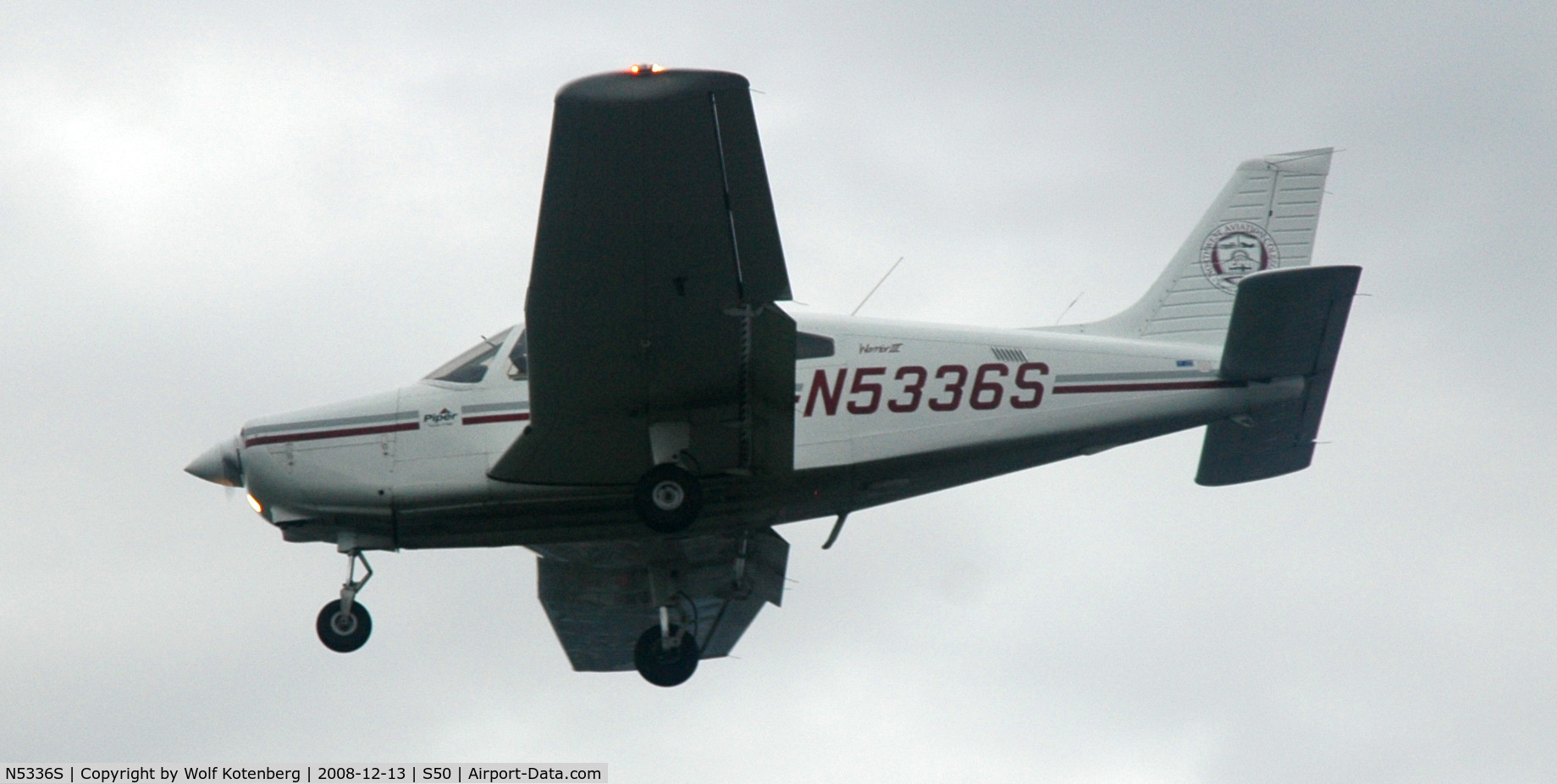 N5336S, Piper PA-28-161 Cherokee Warrior II C/N 2842133, on final,on the day it is to snow in the NW