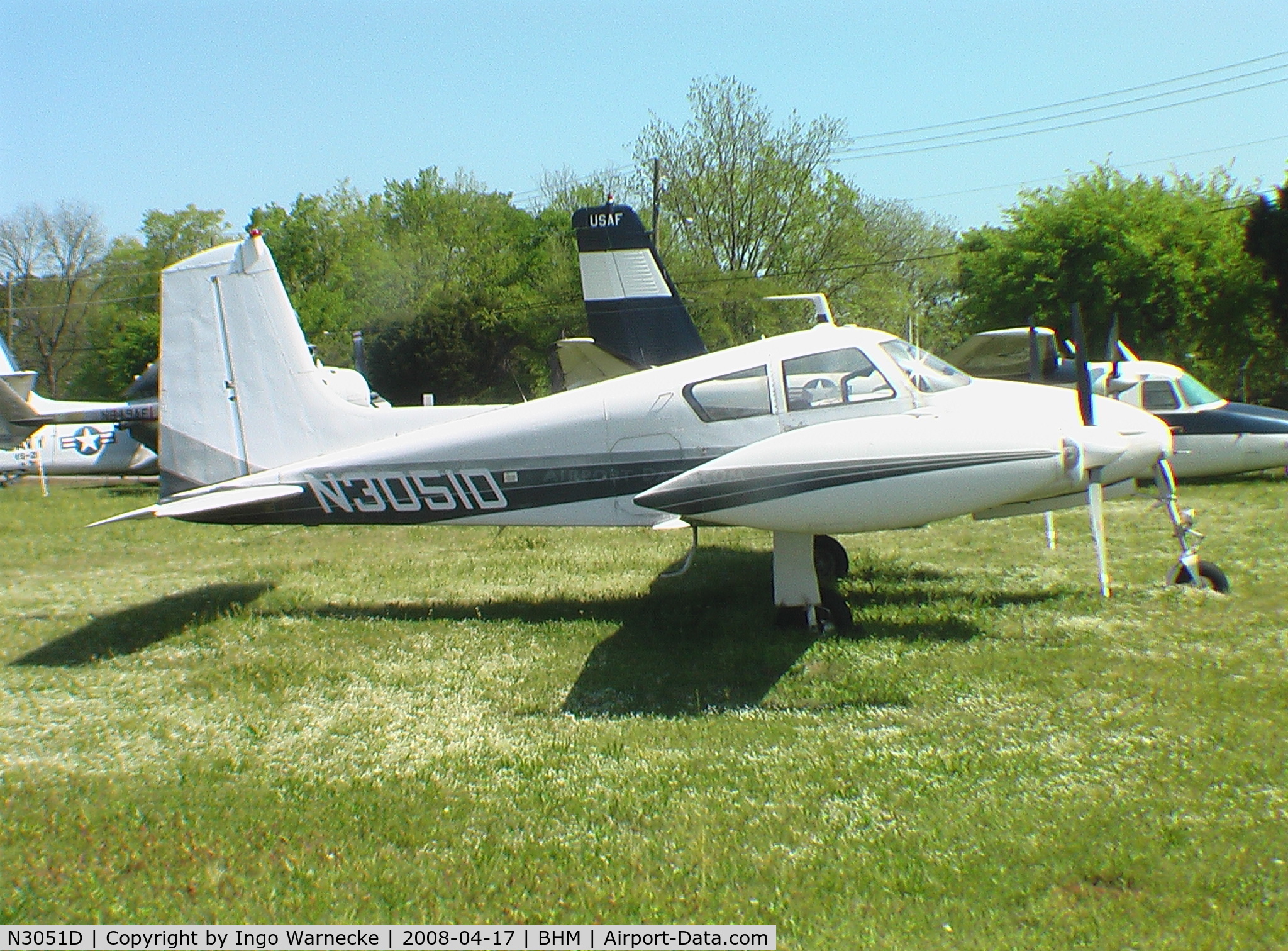N3051D, 1956 Cessna 310 C/N 35251, Cessna 310 at Southern Mus. of Flight Aircraft Park, Birmingham AL Airport