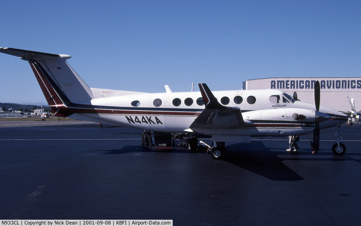 N933CL, 1990 Beech B300 King Air C/N FL-19, KBFI (Seen as N44KA currently registered N933CL)