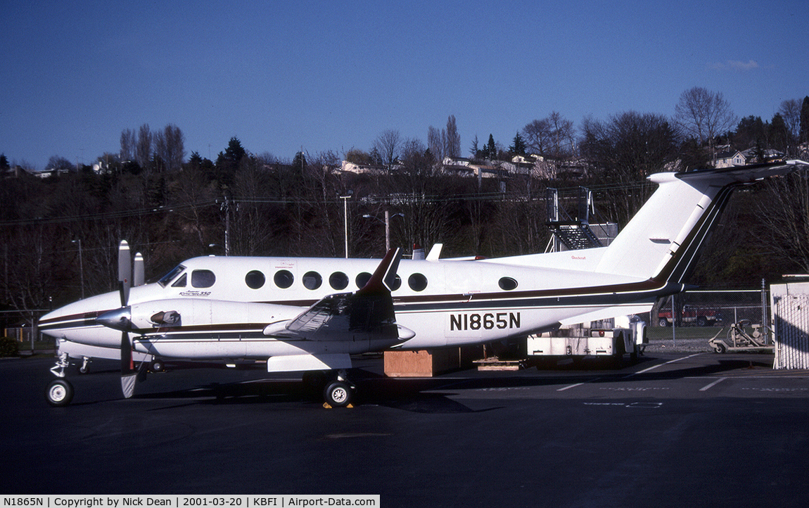 N1865N, 1993 Beechcraft King Air 350 C/N FL-103, KBFI (Currently registered N113GF)