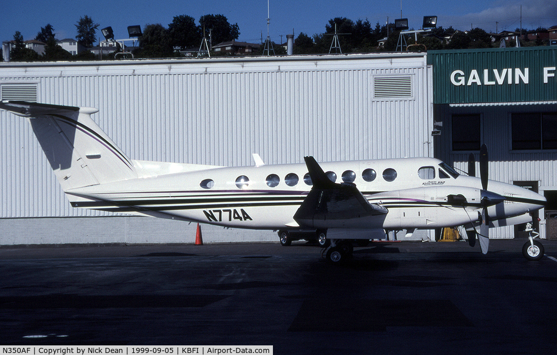 N350AF, 1997 Beech B300 King Air C/N FL-184, KBFI (Seen here as N774A currently registered N350AF)