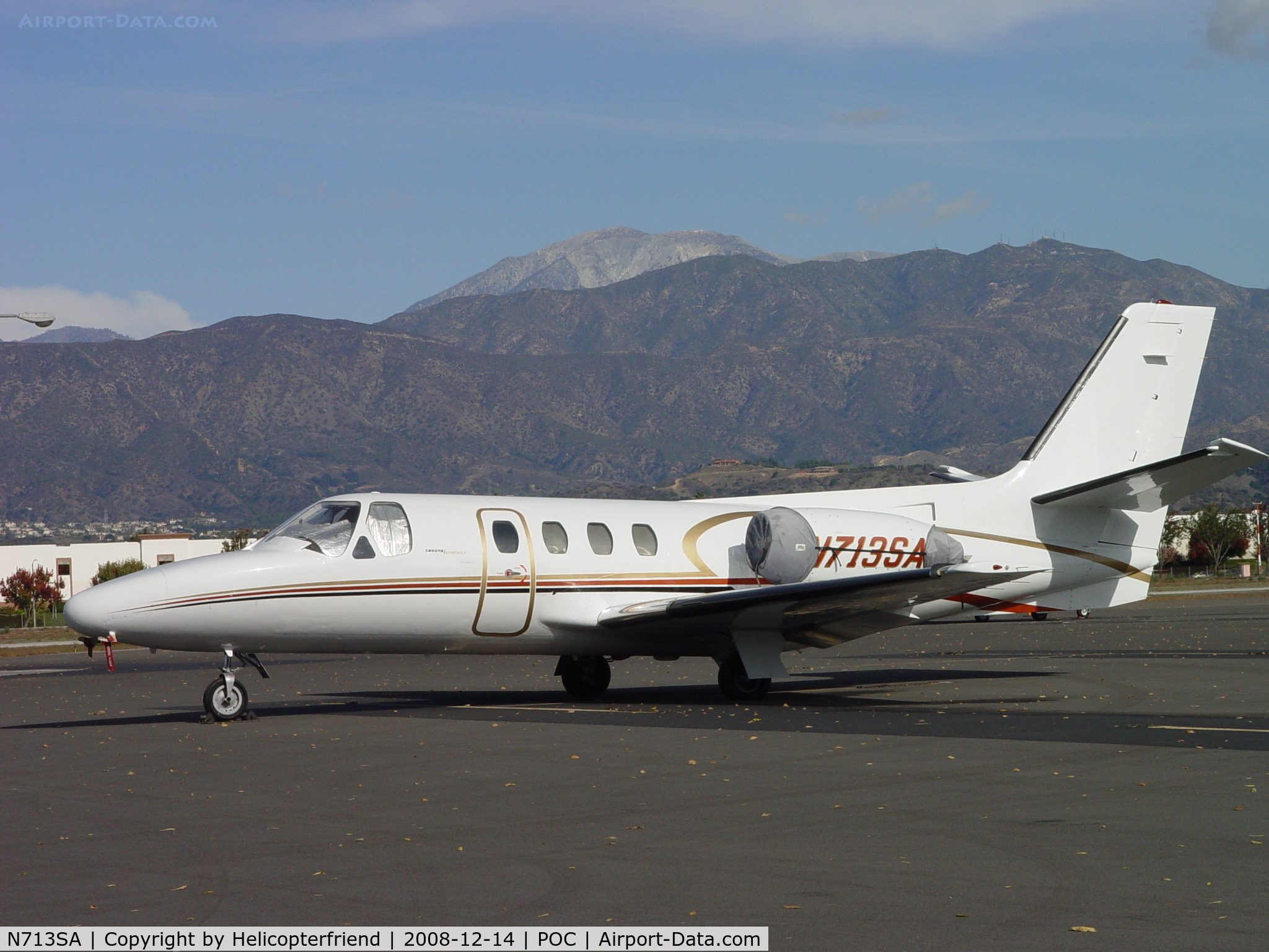 N713SA, 1973 Cessna 500 C/N 500-0132, Parked and covered at Brackett Transient Parking