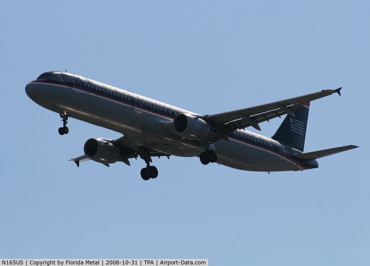 N165US, 2001 Airbus A321-211 C/N 1431, US Airways A321