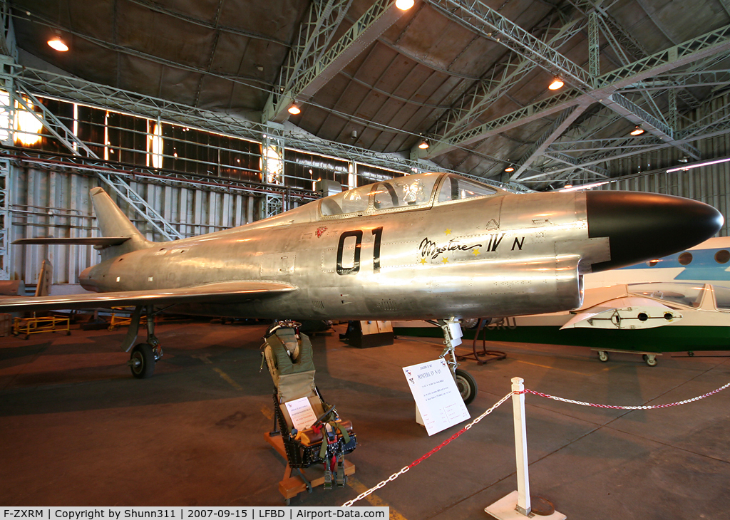 F-ZXRM, Dassault Mystere IVN C/N 01, Mystere IVN preserved inside CAEA Museum