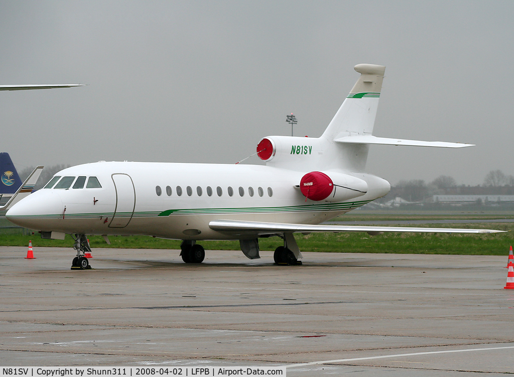 N81SV, 1994 Dassault Falcon 900 C/N 146, Parked at the General Aviation area...