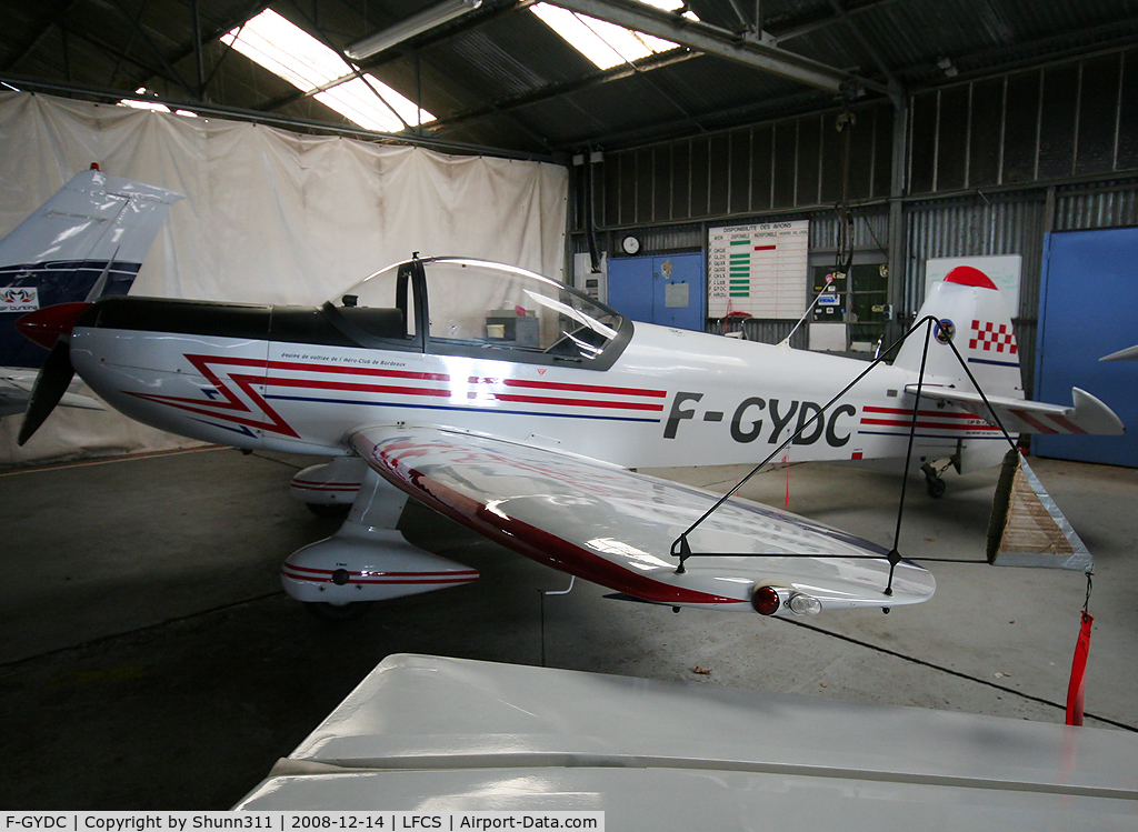 F-GYDC, Mudry CAP-10B C/N 308, Parked inside Airclub's hangar...