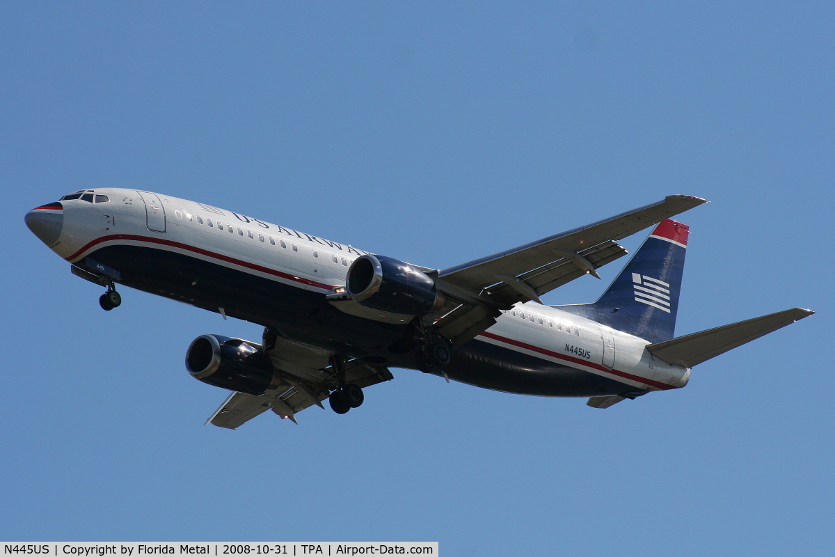 N445US, 1990 Boeing 737-4B7 C/N 24863, US Airways 737-400