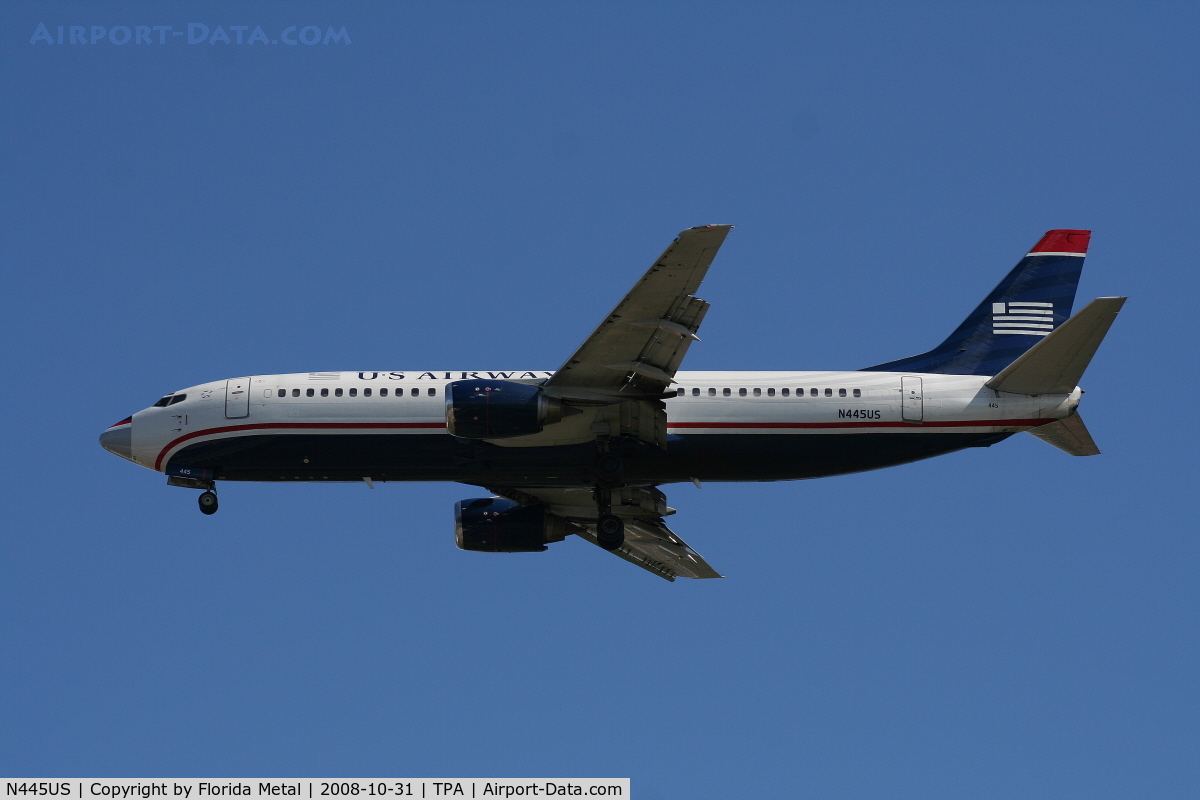 N445US, 1990 Boeing 737-4B7 C/N 24863, US Airways 737-400