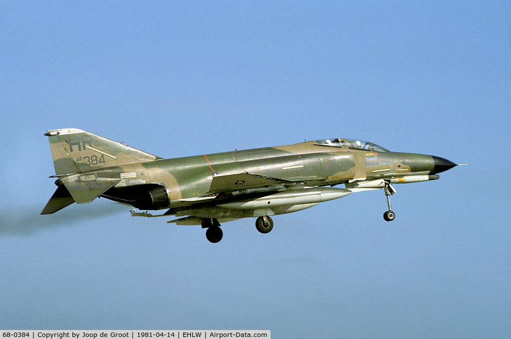 68-0384, 1968 McDonnell Douglas F-4E Phantom II C/N 3468, Another Phantom overshooting at Leeuwarden that week.