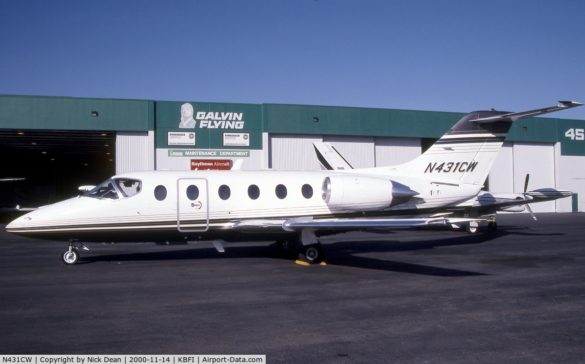 N431CW, 1992 Beechcraft 400A Beechjet C/N RK-31, KBFI (Currently registered N850C)