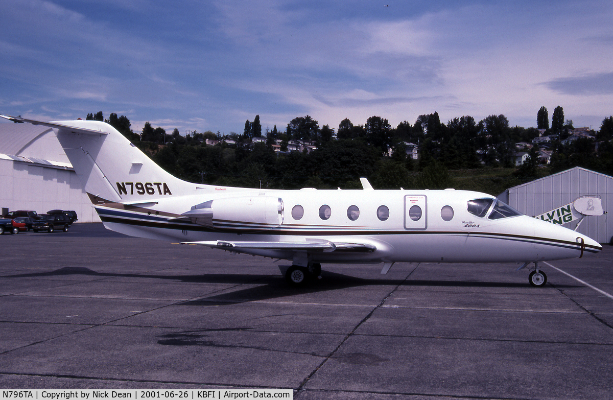N796TA, 2000 Beechcraft 400A Beechjet C/N RK-289, KBFI (Currently registered N440LX)
