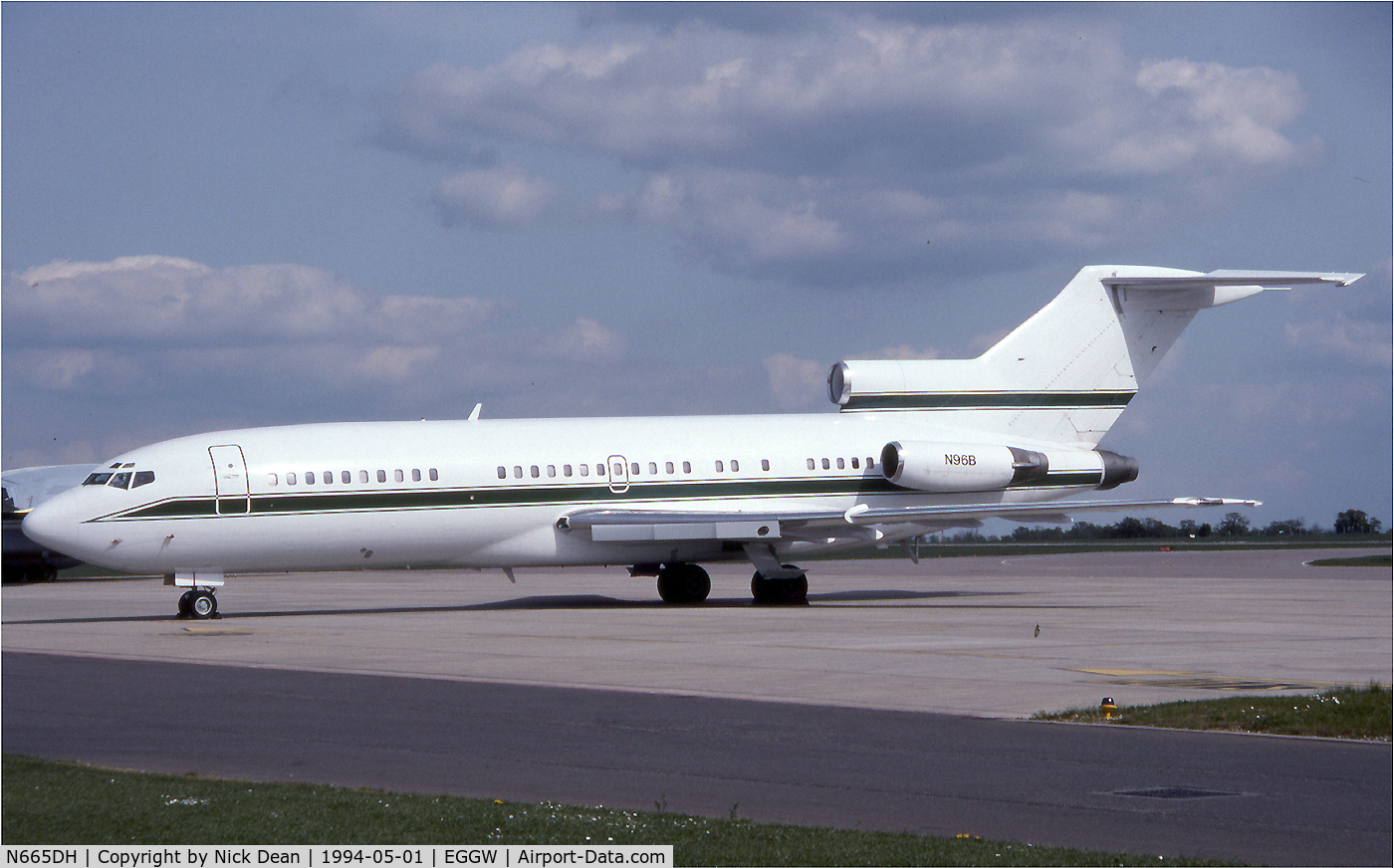 N665DH, 1964 Boeing 727-30 C/N 18365, EGGW (Seen hear carrying N96B and currently registered as posted N665DH)