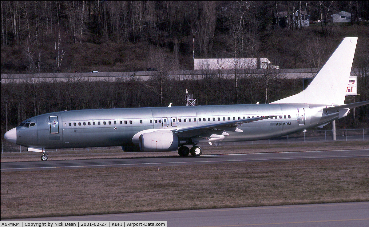 A6-MRM, 2001 Boeing 737-8EC BBJ2 C/N 32450, KBFI